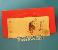 Tiền Hình Con Hổ Macao 100 Mạ Vàng Plastic (mẫu 1)